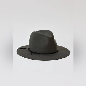 HAT ATTACK Amelia Fedora in Charcoal/Black NWT